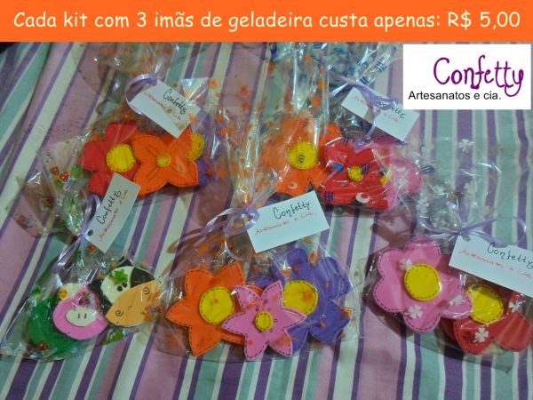 Kit's com 3 de imãs de geladeira